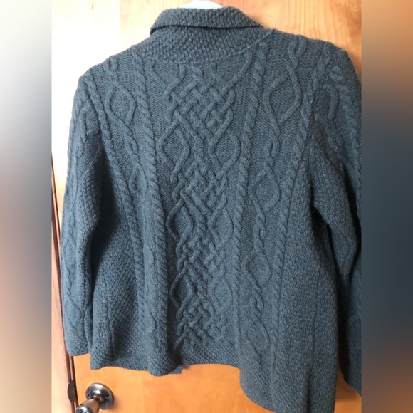 Aran crafts green cardigan - Picture 4 of 11